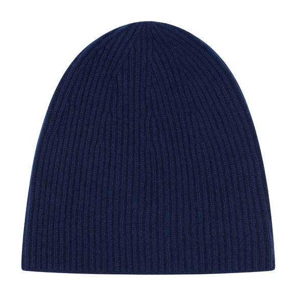 The Loop Cashmere Beanie In Midnight Blue NEW main image 6